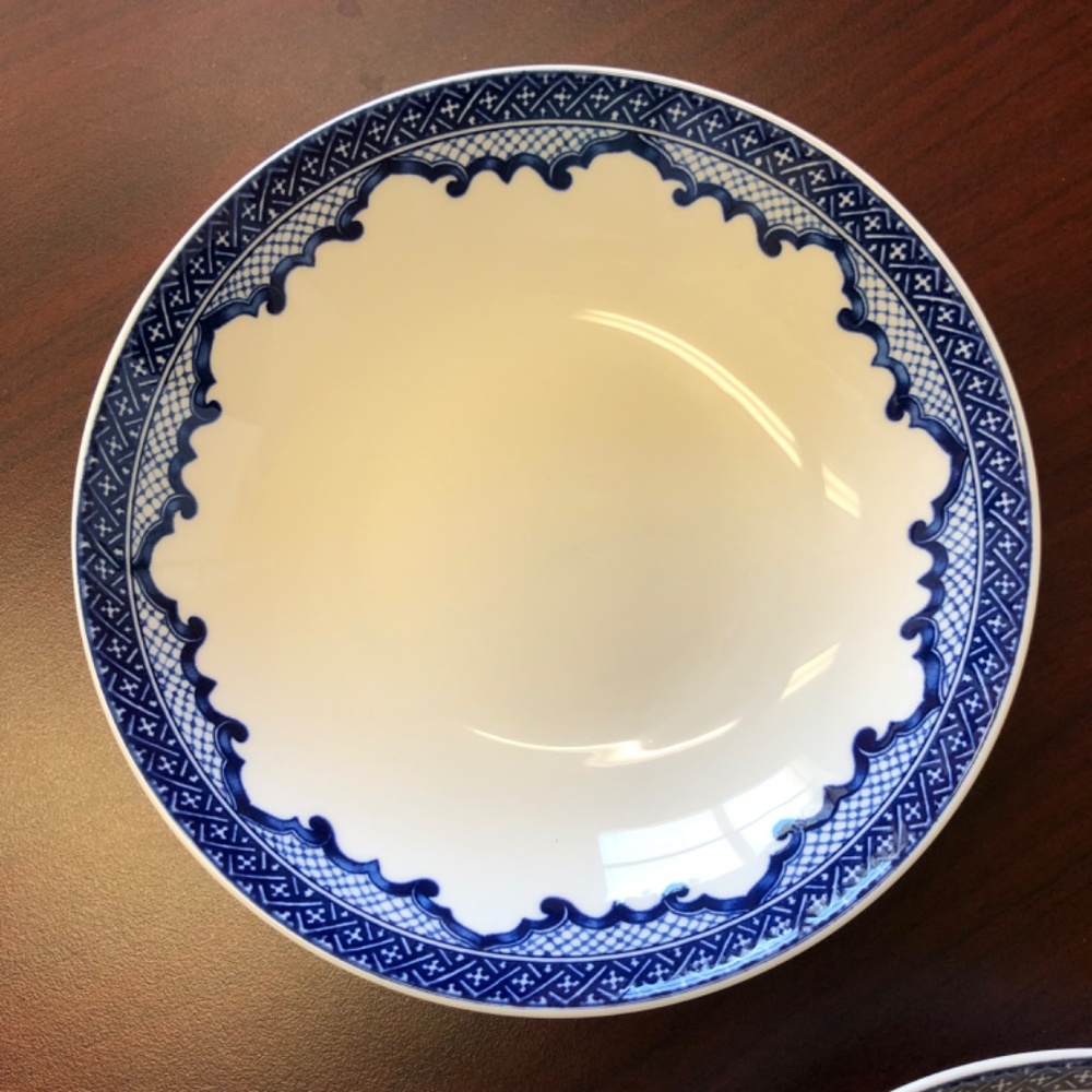 Ralph Lauren set of 2 discontinued Mandarin Blue chinoiserie coupe soup bowls - Picture 8 of 11